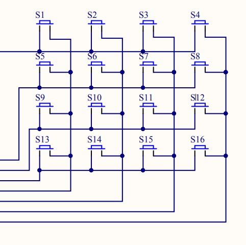 用51單片機(jī)做宿舍門(mén)禁系統(tǒng) 2 4 4矩陣按鍵